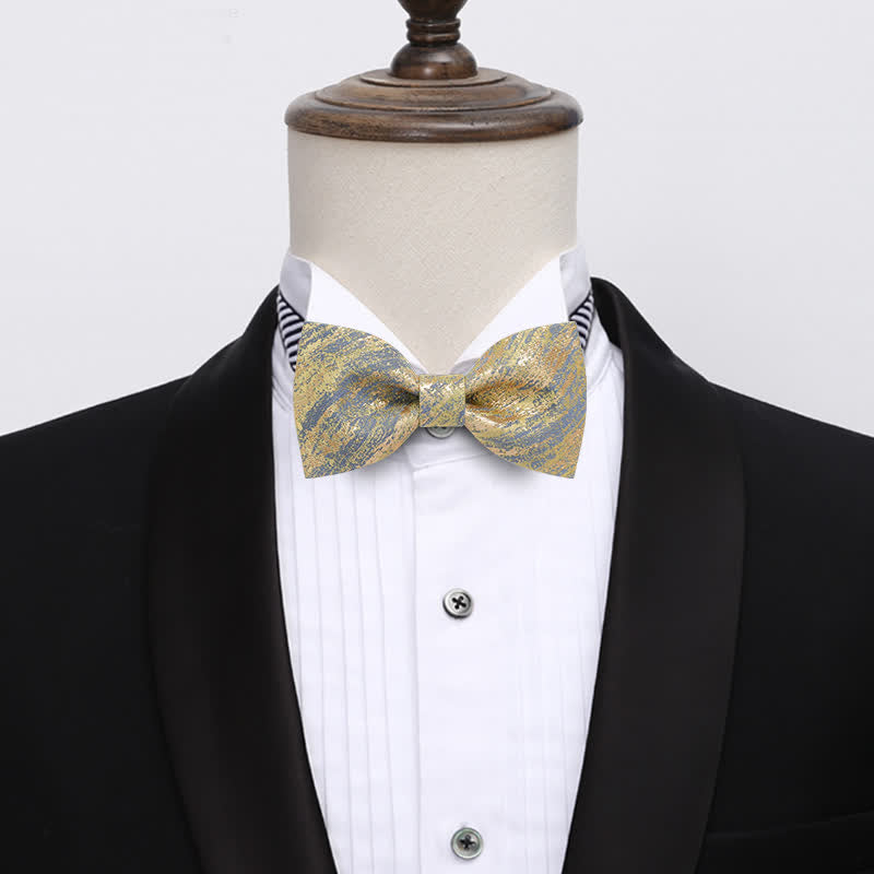 Papillon classico da uomo con glitter oro