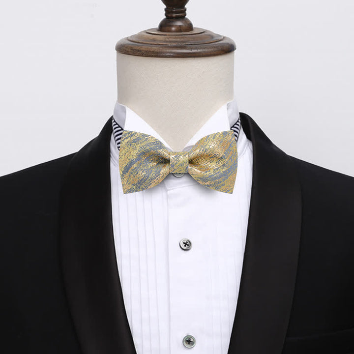 Papillon classico da uomo con glitter oro