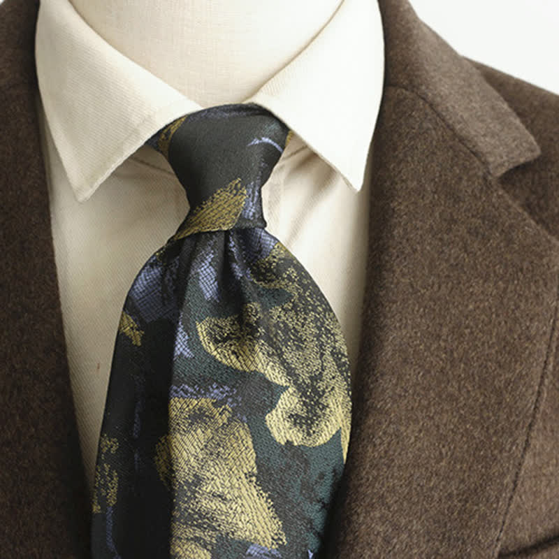 Cravatta larga casual con stampa floreale vintage da uomo - Stile n. 4 - image 6