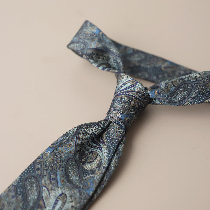 Cravatta da uomo retrò elegante con motivo floreale
