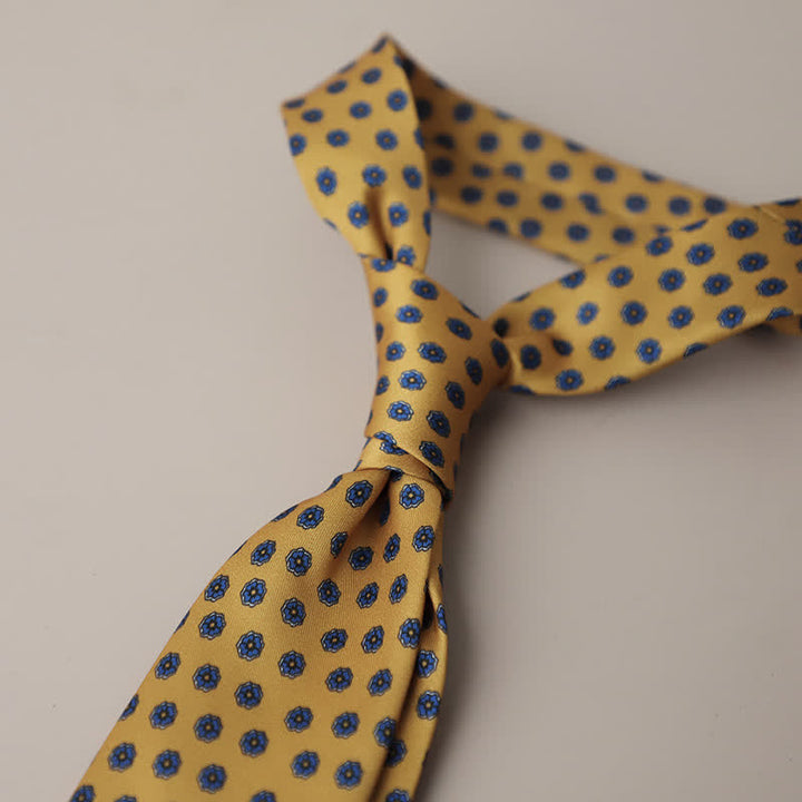 Cravatta da uomo retrò elegante con motivo floreale