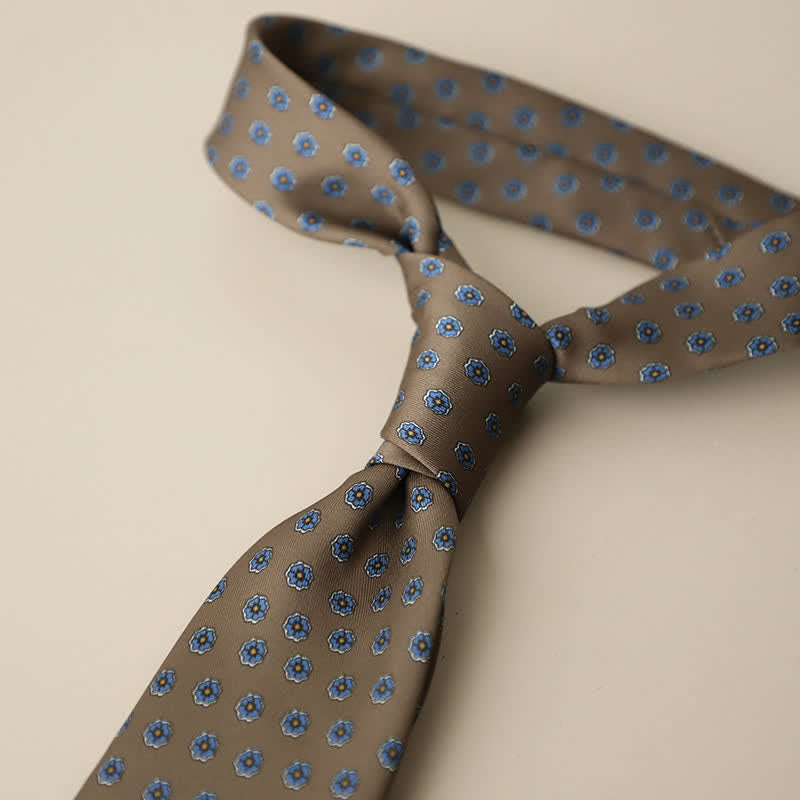 Cravatta da uomo retrò elegante con motivo floreale
