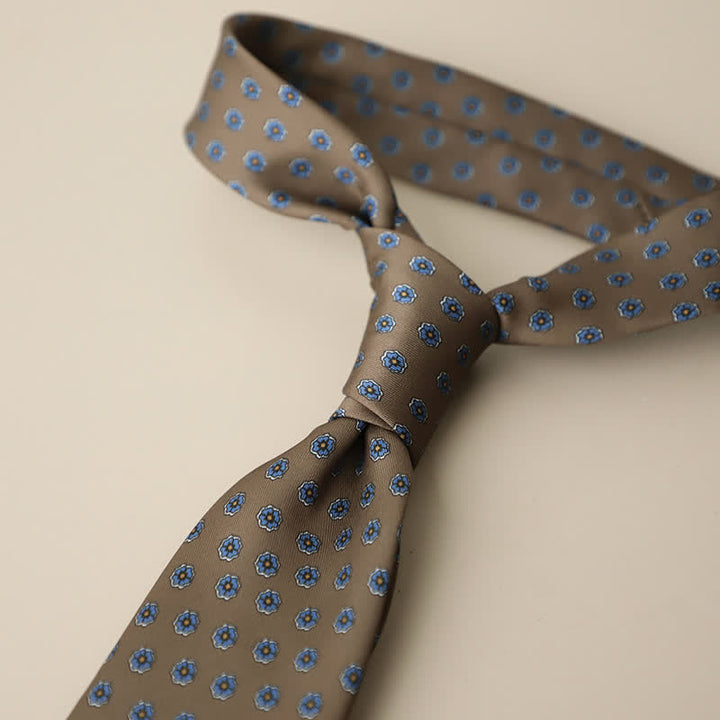Cravatta da uomo retrò elegante con motivo floreale