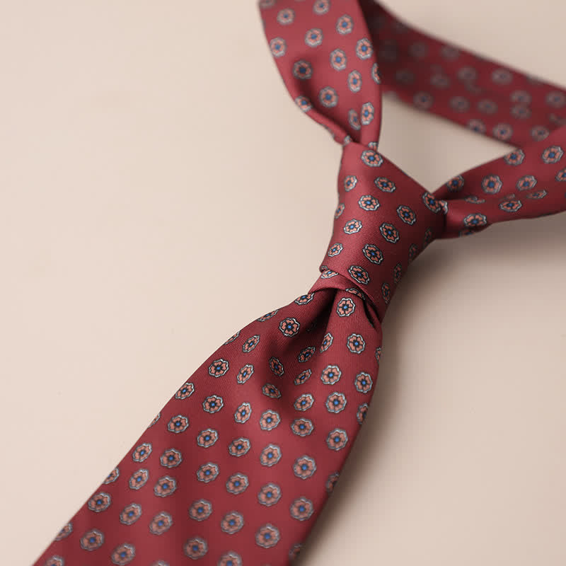 Cravatta da uomo retrò elegante con motivo floreale