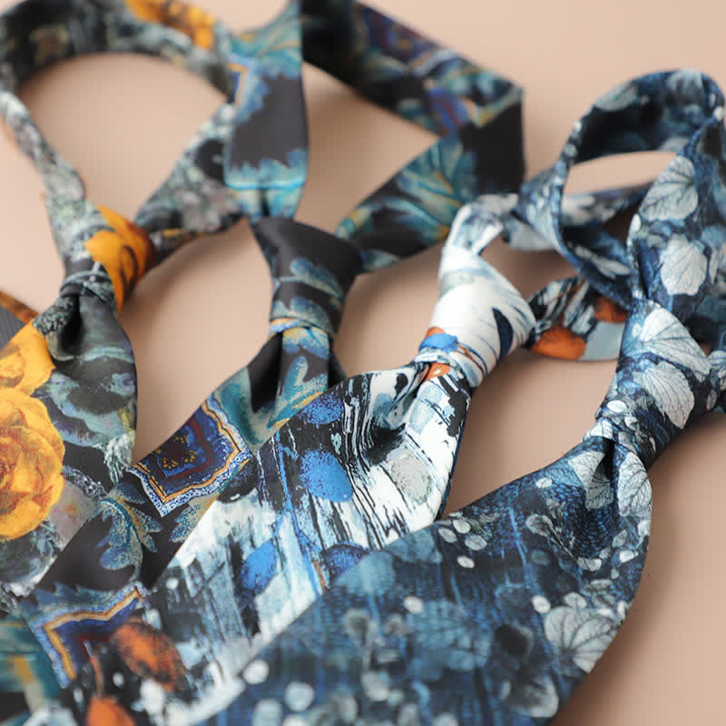 Cravatta da uomo con motivo floreale, elegante e retrò - image 3