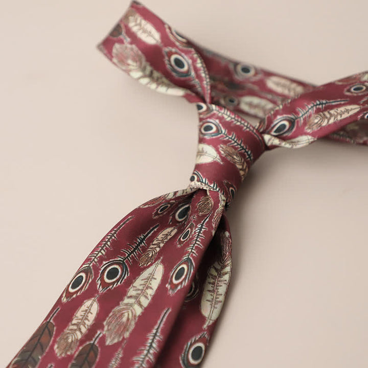 Cravatta da uomo retrò elegante con motivo floreale