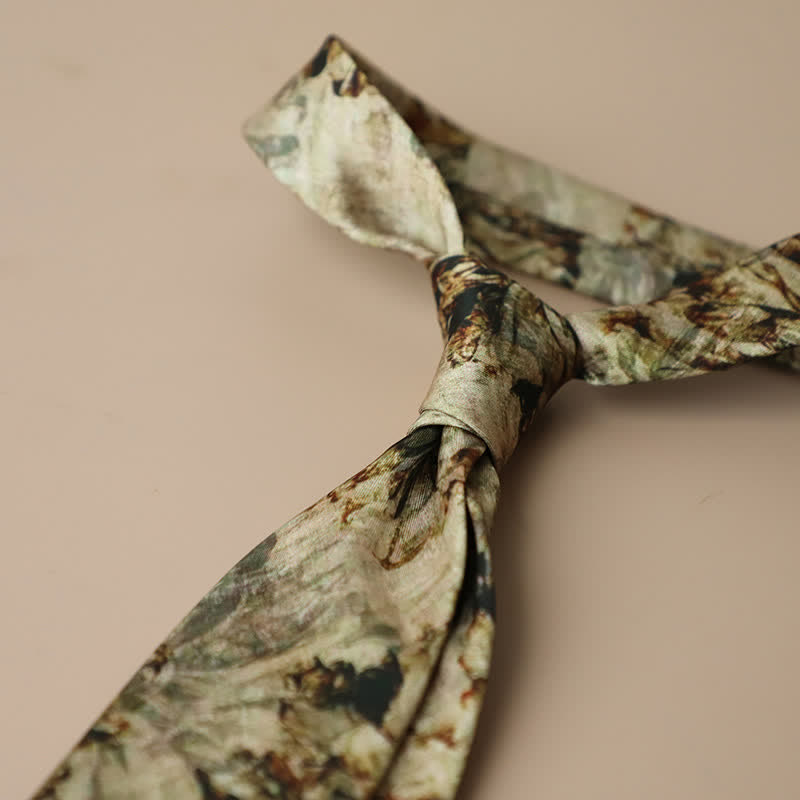 Cravatta da uomo retrò elegante con motivo floreale