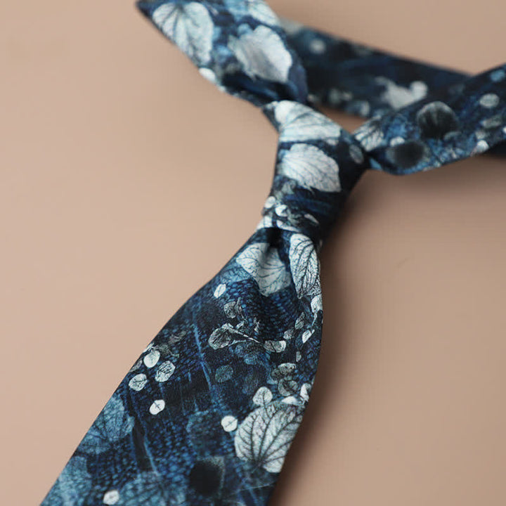Cravatta da uomo retrò elegante con motivo floreale