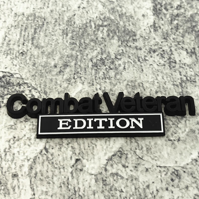 Adesivo in metallo per auto Combat Veteran EDITION