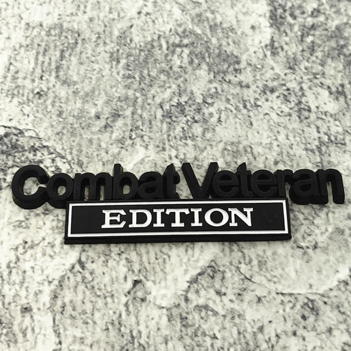 Adesivo in metallo per auto Combat Veteran EDITION