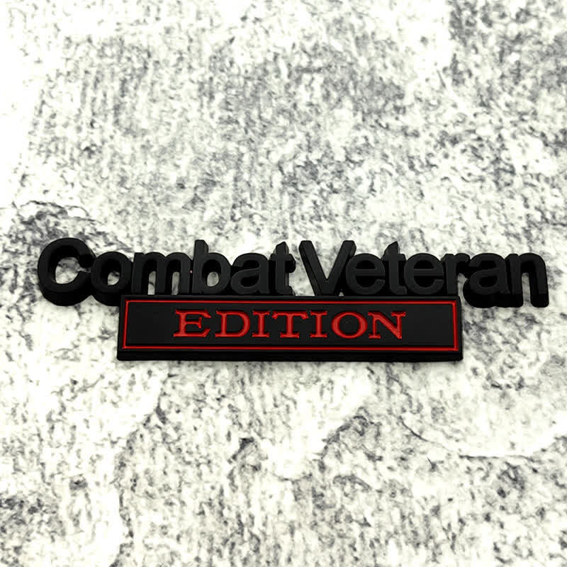 Adesivo in metallo per auto Combat Veteran EDITION