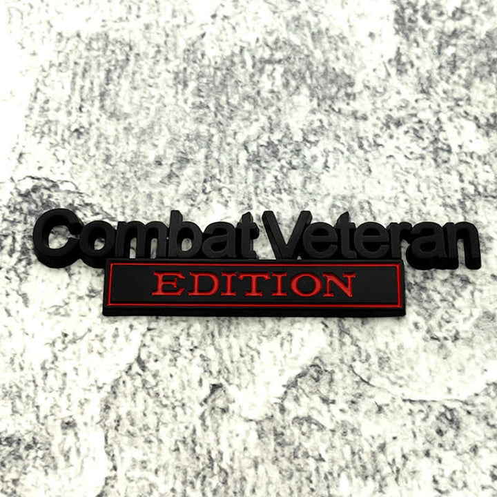 Adesivo in metallo per auto Combat Veteran EDITION