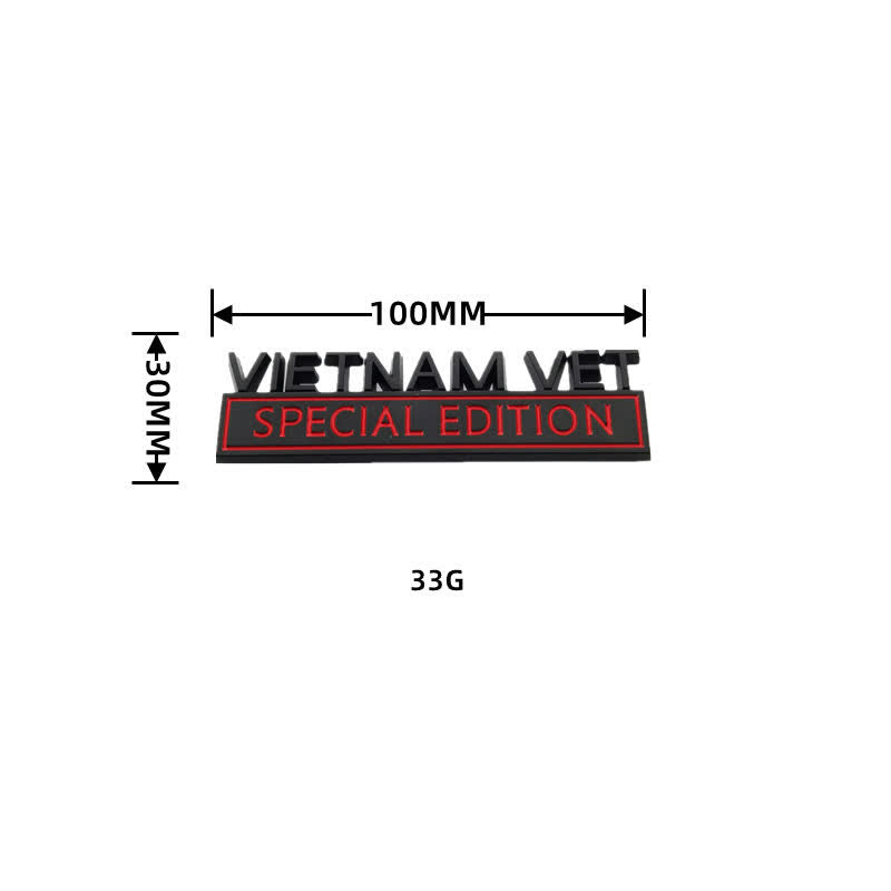 Distintivo per auto adesivo in metallo VIETNAM VET EDITION