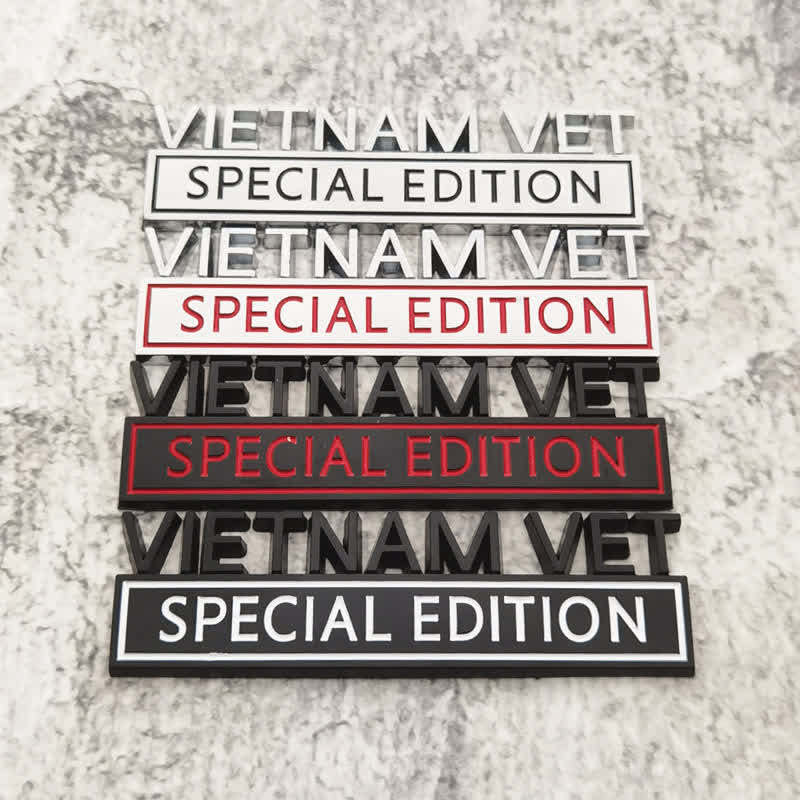 Distintivo per auto adesivo in metallo VIETNAM VET EDITION - image 0