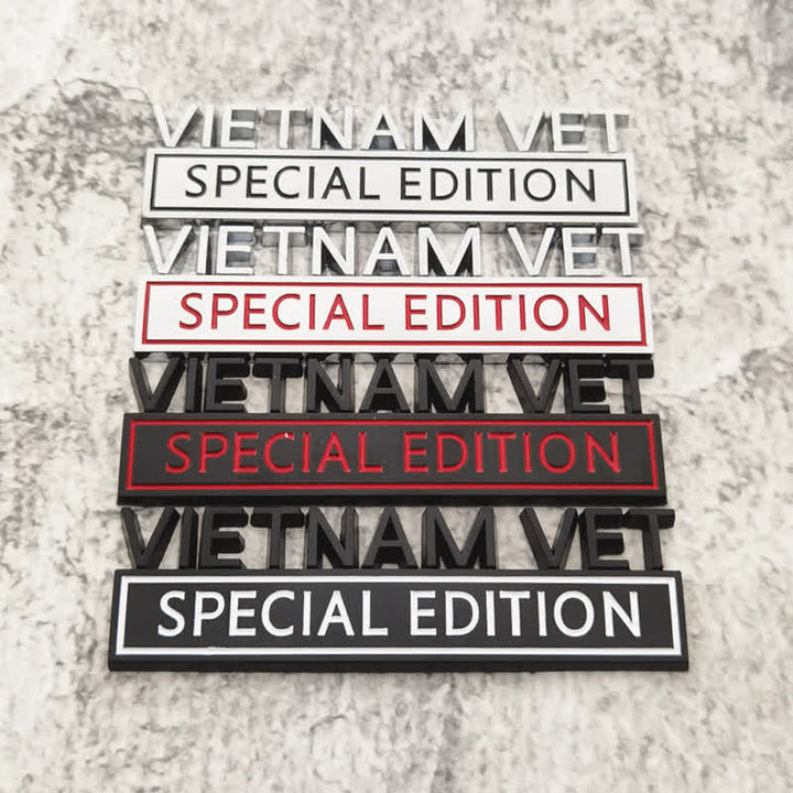 Distintivo per auto adesivo in metallo VIETNAM VET EDITION