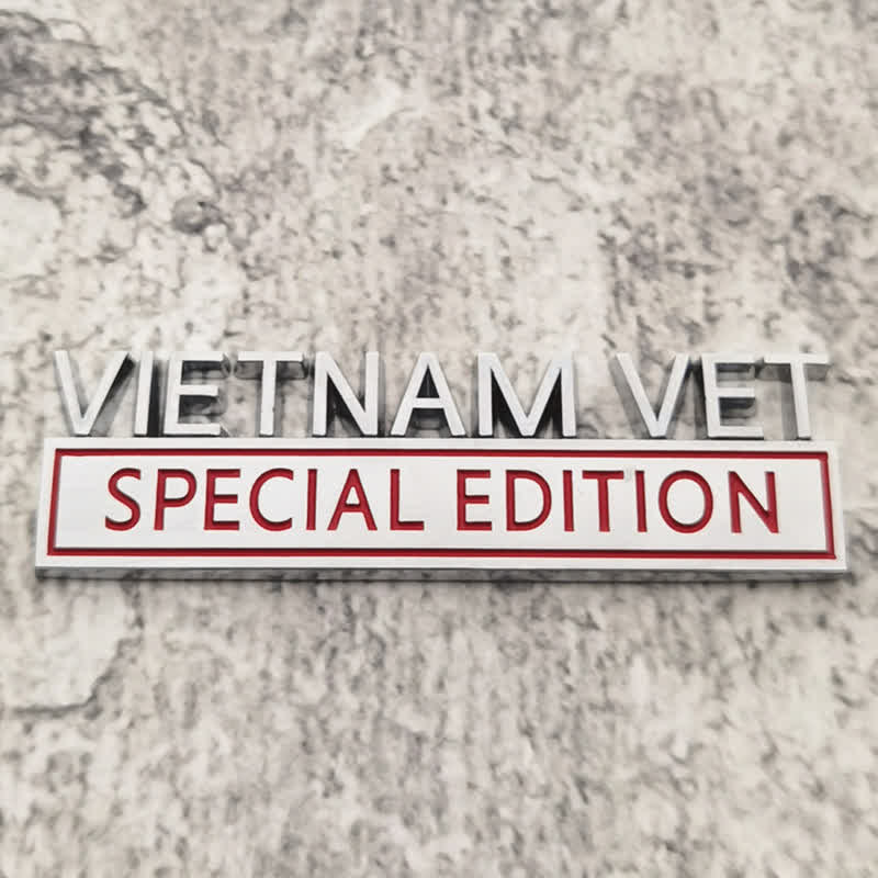 Distintivo per auto adesivo in metallo VIETNAM VET EDITION