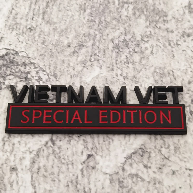 Distintivo per auto adesivo in metallo VIETNAM VET EDITION