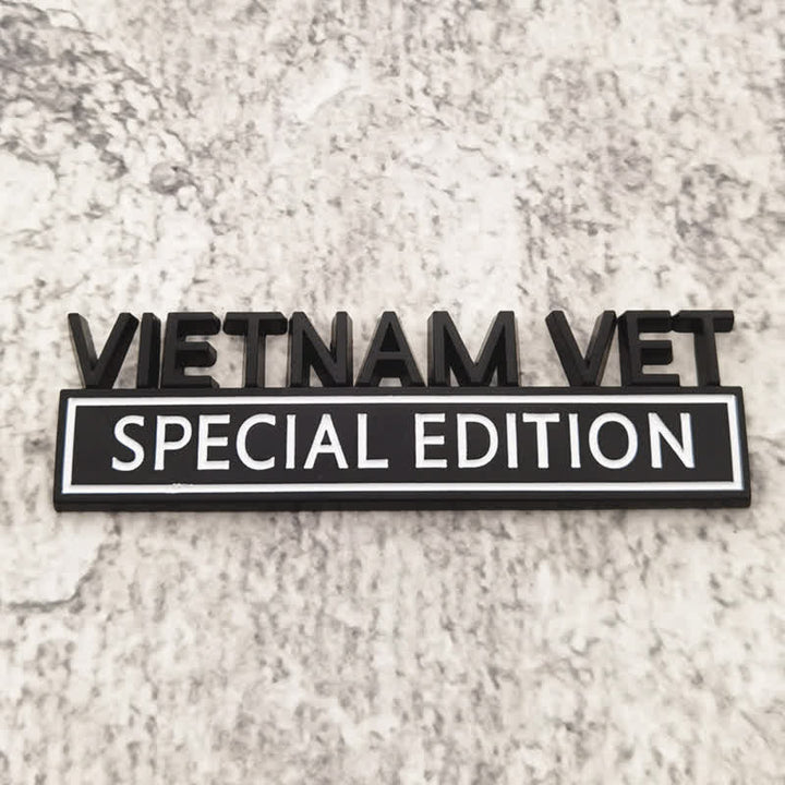 Distintivo per auto adesivo in metallo VIETNAM VET EDITION
