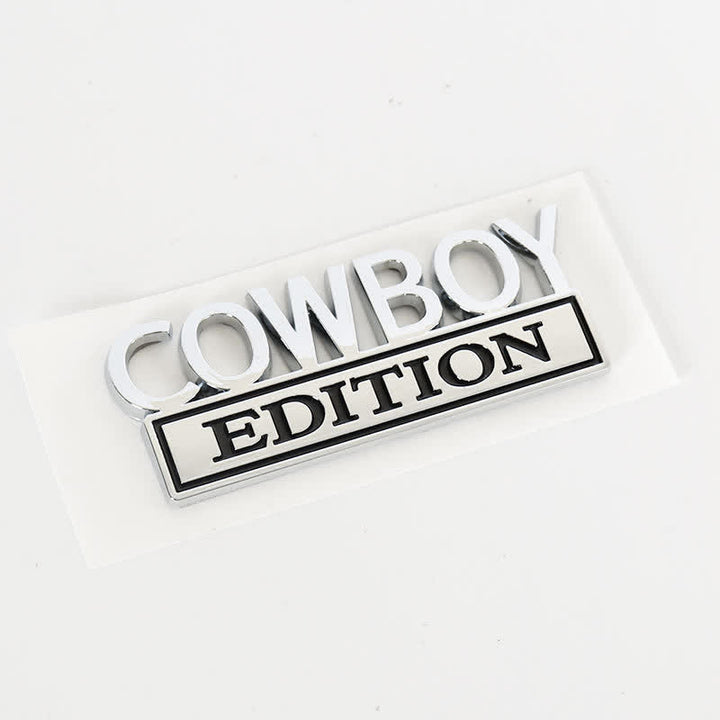 Adesivo ABS COWBOY EDITION Emblema distintivo per auto - Argento e nero - image 8