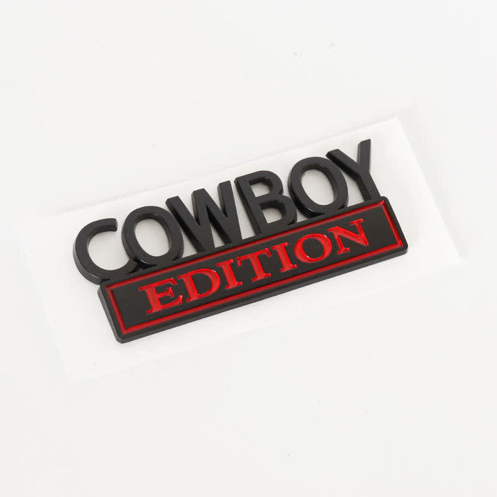 Adesivo ABS COWBOY EDITION Emblema distintivo per auto - Nero e rosso - image 9