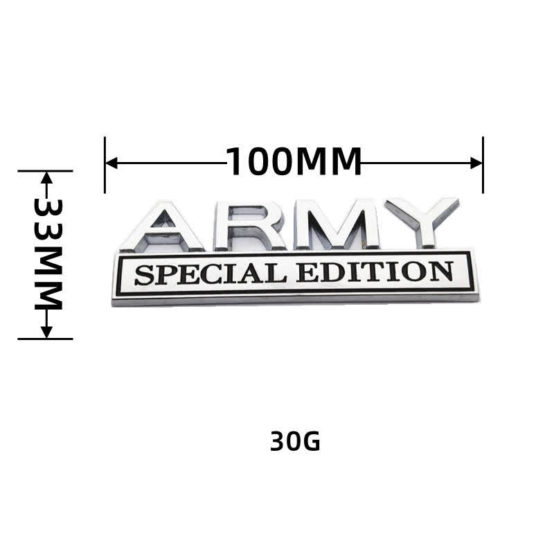 Distintivo per auto adesivo in metallo ARMY SPECIAL EDITION