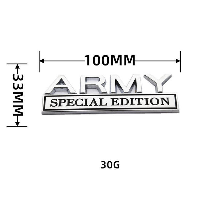 Distintivo per auto adesivo in metallo ARMY SPECIAL EDITION