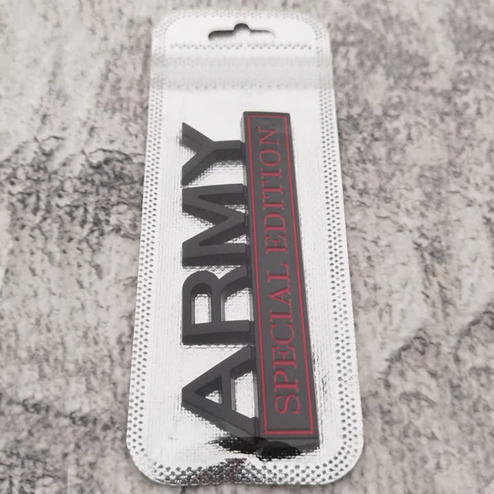 Distintivo per auto adesivo in metallo ARMY SPECIAL EDITION
