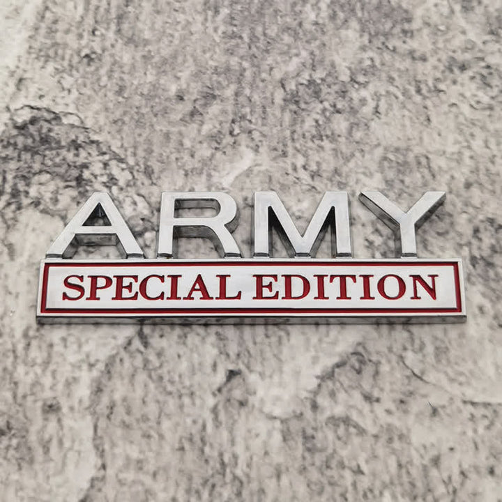 Distintivo per auto adesivo in metallo ARMY SPECIAL EDITION