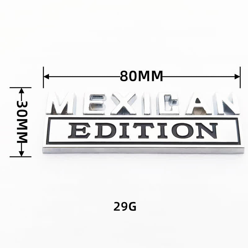 Adesivo in metallo per auto MEXICAN EDITION