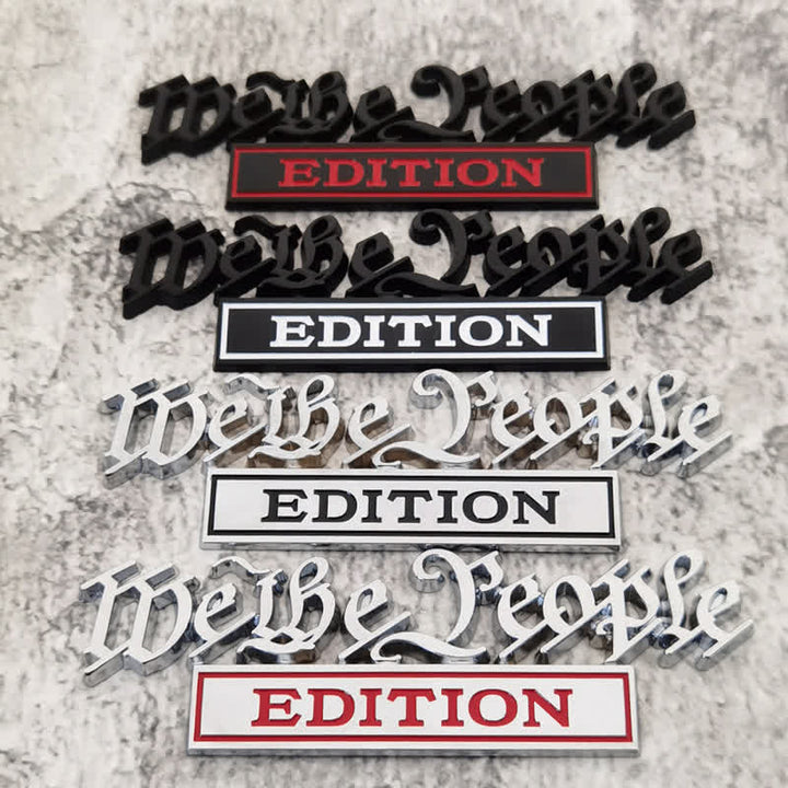 Distintivo per auto adesivo in metallo We The People EDITION