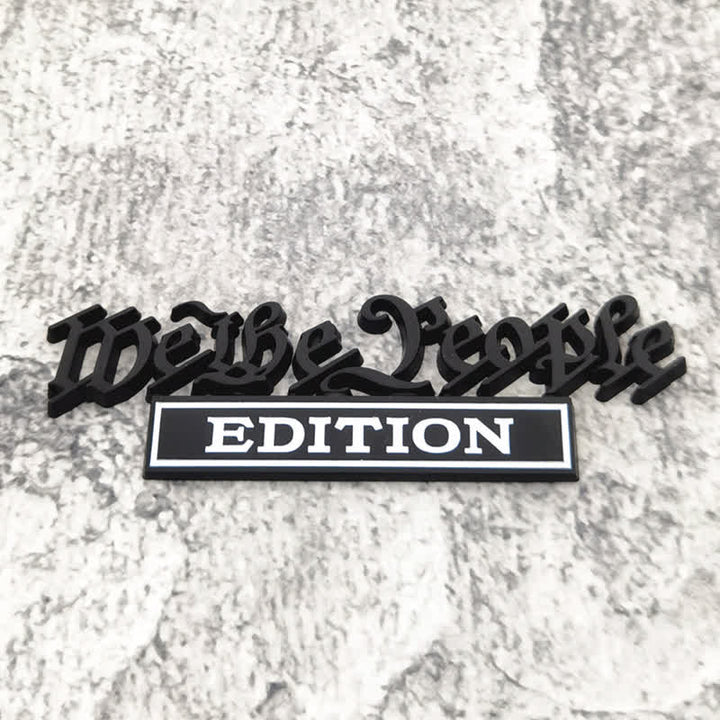 Distintivo per auto adesivo in metallo We The People EDITION - Bianco e nero - image 6