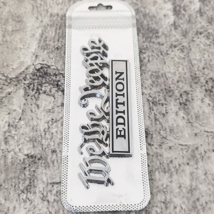 Distintivo per auto adesivo in metallo We The People EDITION
