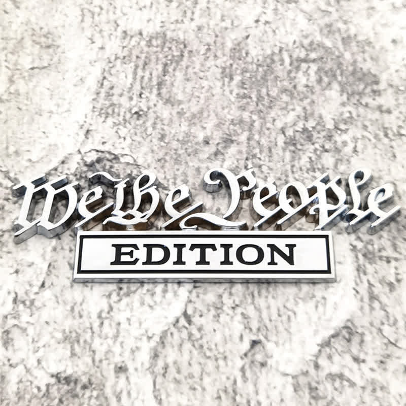 Distintivo per auto adesivo in metallo We The People EDITION