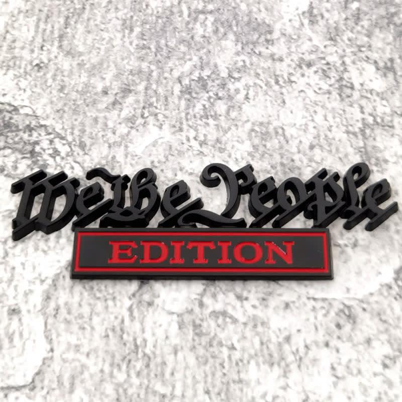 Distintivo per auto adesivo in metallo We The People EDITION