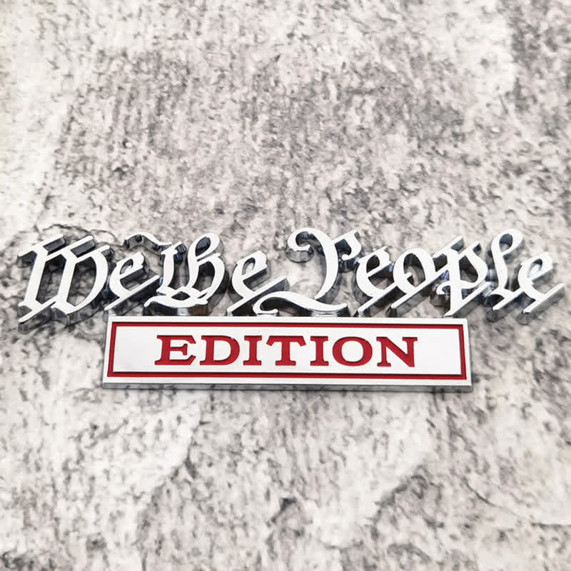Distintivo per auto adesivo in metallo We The People EDITION
