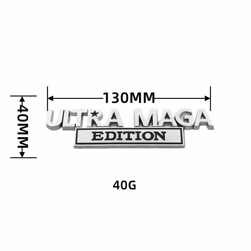 Distintivo per auto adesivo in metallo ULTRA MAGA EDITION