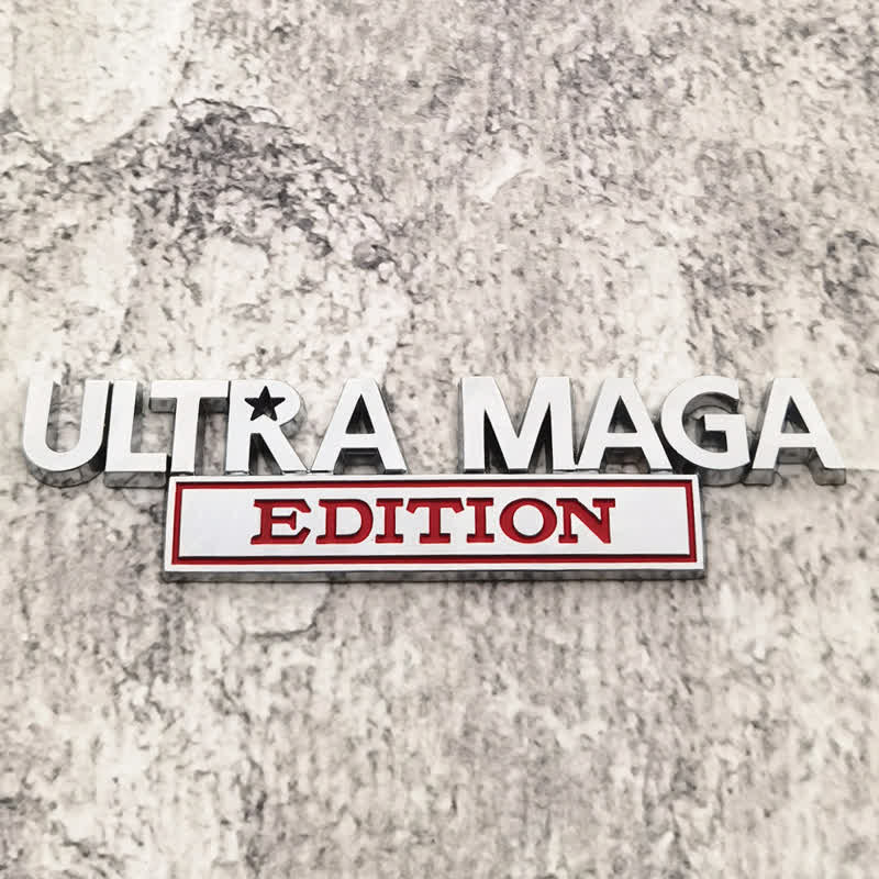Distintivo per auto adesivo in metallo ULTRA MAGA EDITION