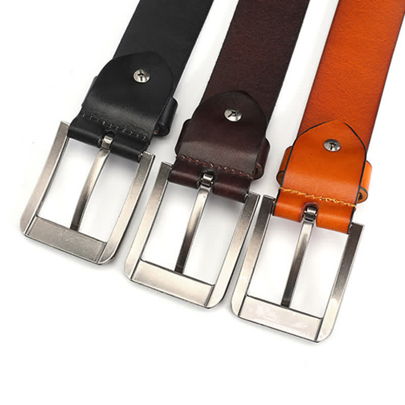 Cintura unisex in pelle con borchie esagonali