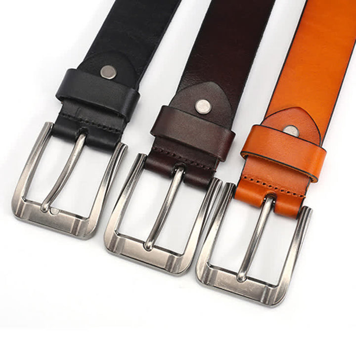 Cintura unisex in pelle con borchie esagonali