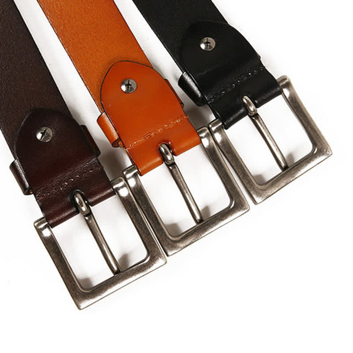 Cintura in pelle unisex con teschio e stella in stile punk - image 7