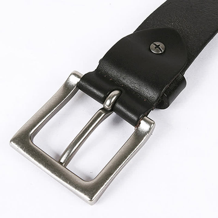 Cintura unisex in pelle con borchie a croce e teschio