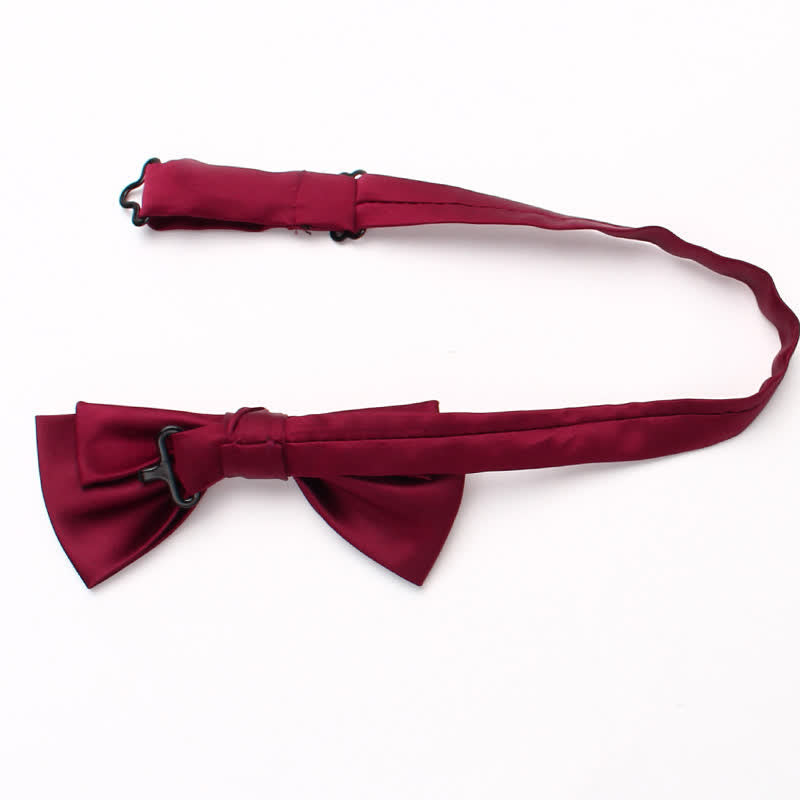 Papillon da uomo elegante, tinta unita, unico, a doppio strato - image 4