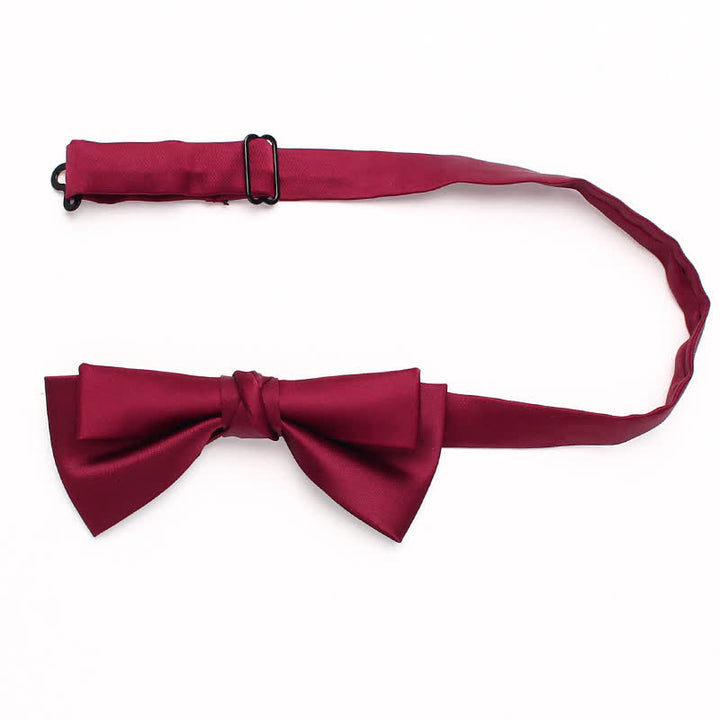 Papillon da uomo elegante, tinta unita, unico, a doppio strato
