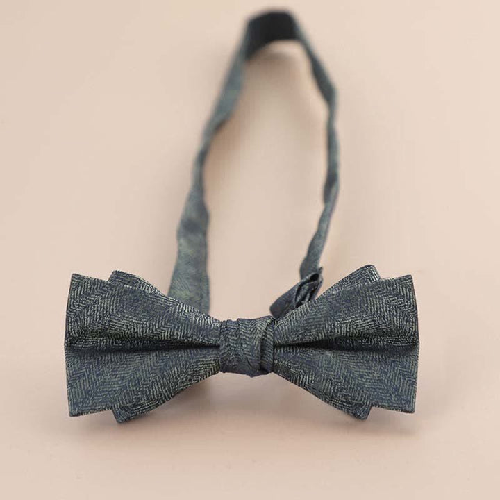 Papillon a punta con doppio strato di strass glitterati da uomo - Grigio - image 14