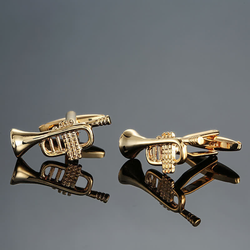 Gemelli da uomo eleganti con nota di strumento musicale