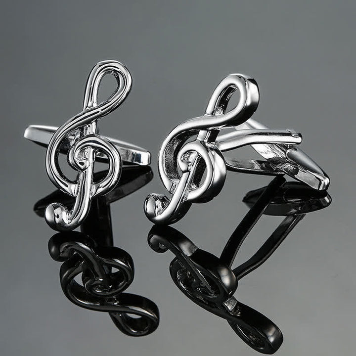 Gemelli da uomo eleganti con nota di strumento musicale