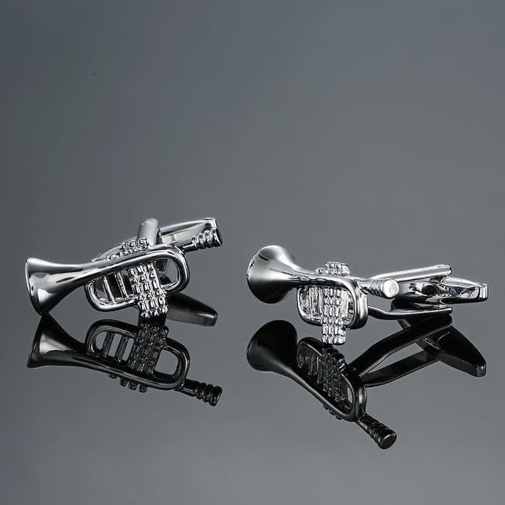 Gemelli da uomo eleganti con nota di strumento musicale