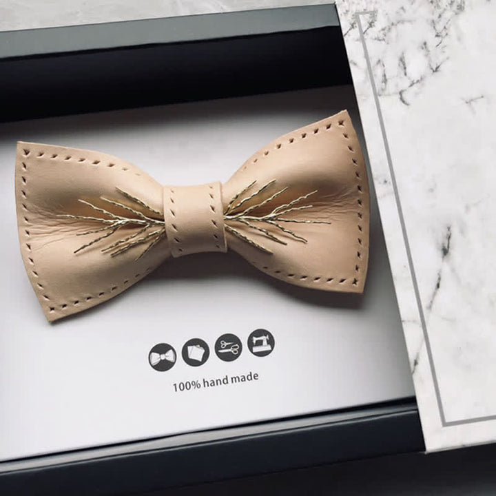 Papillon personalizzato in pelle conciata al vegetale da uomo