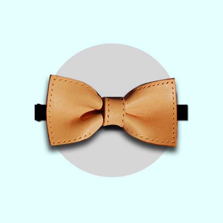 Papillon personalizzato in pelle conciata al vegetale da uomo
