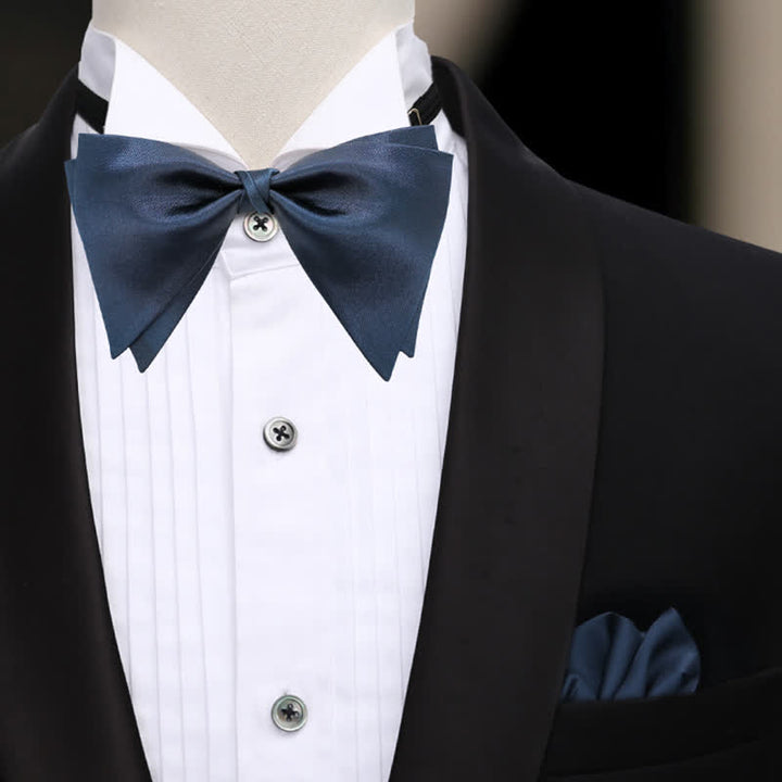 Papillon oversize a punta elegante da sposo per uomo